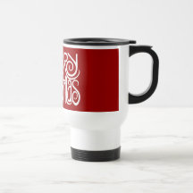 Merry Christmas White Travel Mug