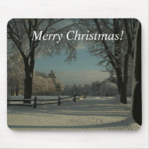 Merry Christmas!  Winter Wonderland! Mousepads