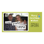Merry Christmas Wishes Custom Photo Card