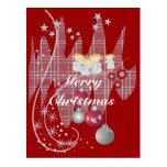 Merry christmas with angels postcards