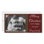 Merry Christmas with snow photo cards