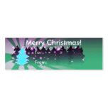 Merry Christmas With Trees Tag business cards