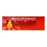Merry Christmas With Trees Tag business cards