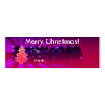 Merry Christmas With Trees Tag business cards