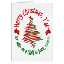 Merry Christmas Yall 2 Greeting Card