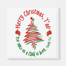 Merry Christmas Yall 2 Magnet