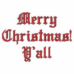 Merry Christmas! Y'all Embroidered Zip Hoodie embroidered shirts