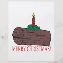 Merry Christmas Yule Log Custom Flyer