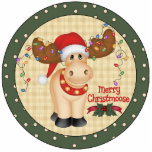 Merry Christmoose Christmas Tree Ornament photo sculptures