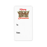Merry Christmoose gift tags Custom Address Label