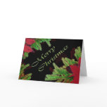 Merry Christms Poinsettia Card I