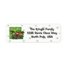 Merry Elves Address Label