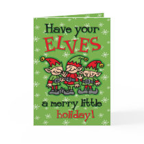 Merry Elves Christmas Card