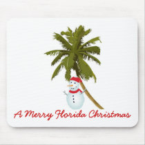 Merry Florida Christmas Mousepads