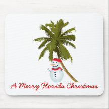 Merry Florida Christmas Mousepads
