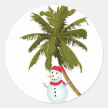 Merry Florida Christmas Round Sticker