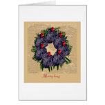 Merry hens Wreath Card