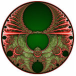 Merry Mandelbrot Christmas Wreath Ornament photo sculptures