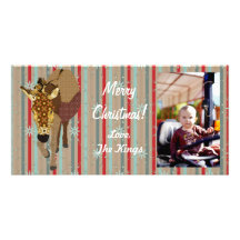 Merry Moses Christmas Stripes Photo Card