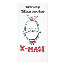 Merry Moustache Photo Card