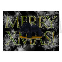 Merry Scottie Xmas! (Champagne) Card