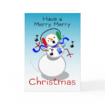 Merry Singing Snowman cards