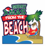 MERRY XMAS FROM THE BEACH 5x7 3D Art Sculpture