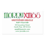 Merry X'mas green Business Card