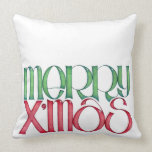 Merry X'mas green Throw Cushion Pillows