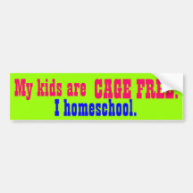 Mes enfants sont CAGE LIBRE ! , I homeschool. Adhésif Pour Voiture