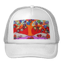 Mes fleurs de coeur pour vous arbre de la vie casquette