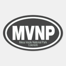 Mesa Verde National Park Oval Sticker