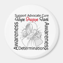 Mesothelioma Inspirations Spiral Ribbon Magnet