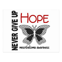 Mesothelioma Never Give Up Hope Butterfly 4.1 Postcard