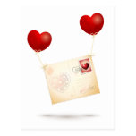 Message de l'amour carte postale