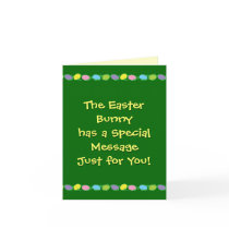 Message from the Easter Bunny