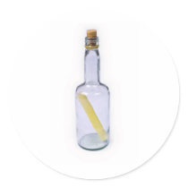 message in a bottle sticker