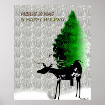 Messager de joyeux Noël Posters
