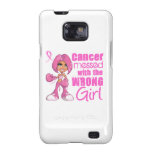 Messed With Wrong Girl Cartoon Breast Cancer Samsung Galaxy S2 Covers