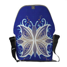 Messenger Bag Butterfly Abstract