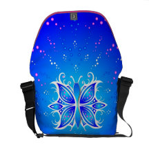 Messenger Bag Butterfly Abstract
