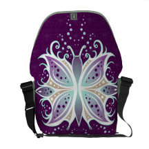 Messenger Bag Butterfly Abstract