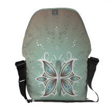 Messenger Bag Butterfly Abstract