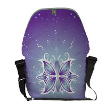 Messenger Bag Butterfly Abstract