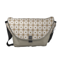 Messenger Bag - Daisy Pattern in Champagne