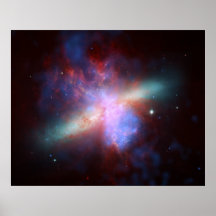 Messier 82 NGC 3034 Cigar Galaxy M82 Composite Print