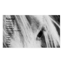 Messy Mane Day Black and White Business Card