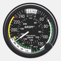 Mesure d'anénomètre d'avions adhésif rond