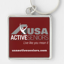 Métal argenté Keychain Bourgogne avec le logo d'US Porte-clefs