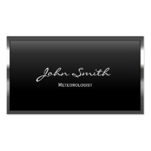 Metal Border Meteorological Business Card